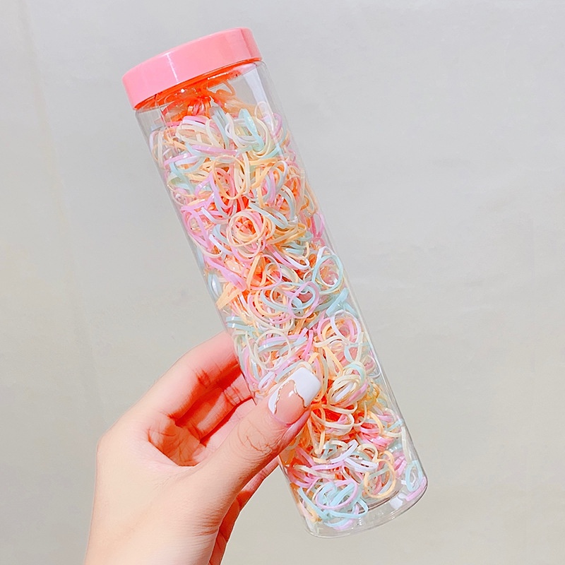 Set 1,000 Dây Chun Buộc Tóc Dùng Một Lần Màu Đen Dành Cho Bé Gái