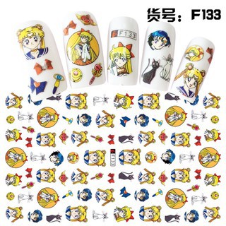 [ Lẻ ] Sticker dán móng tay hình thủy thủ mặt trăng Sailor Moon F133