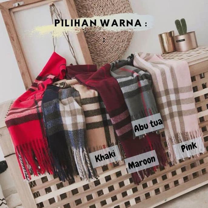 Burberry Set 2 Khăn Choàng Cổ + Khăn Choàng Thời Trang Mùa Đông Cho Bé