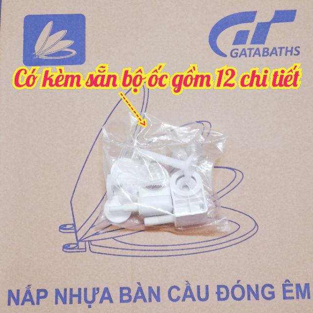 Nắp bồn cầu rơi êm (nắp bồn cầu hơi) GATABATHS® GT01S - 1.2kg