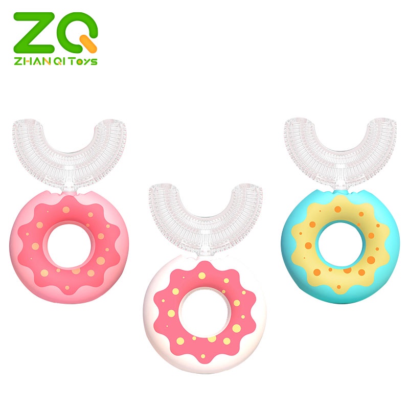 Bàn chải đánh răng ZHAN QI TOYS bằng silicon hình chữ U 360 độ an toàn dành cho bé