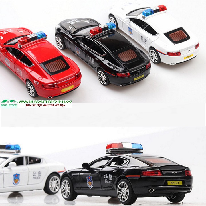 Mô hình xe cảnh sát Aston Martin 6 Police bằng kim loại - Tỷ lệ 1:32