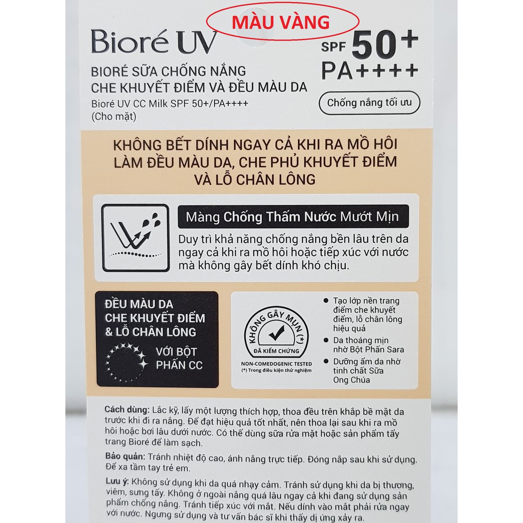 Sữa Chống Nắng Biore UV SPF50 PA++++ 30ml