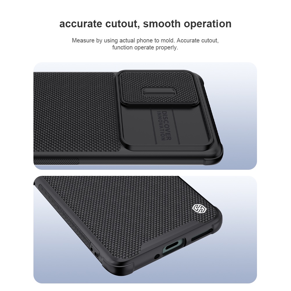 Ốp lưng cho Xiaomi Mi 12 Nillkin Textured Pro kết cấu Nylon Fiber ống kính trượt Ốp lưng cho Xiaomi Mi12 12S Pro 12X