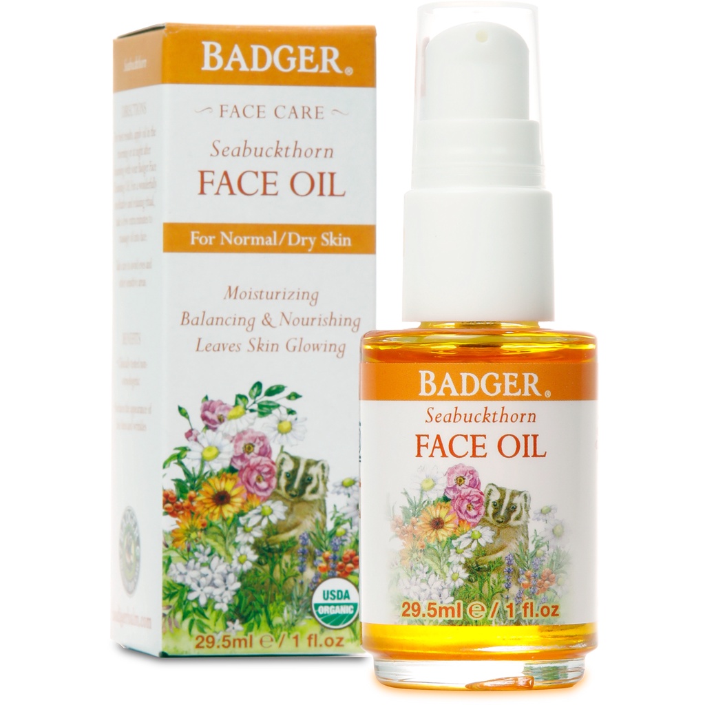 Dầu Hắc Mai Biển Hữu Cơ Badger Seabuckthorn Face Oil 29,5ml