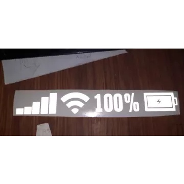 Tem decal hình vạch sóng wifi 100% - Decal phản quang trang trí xe hơi