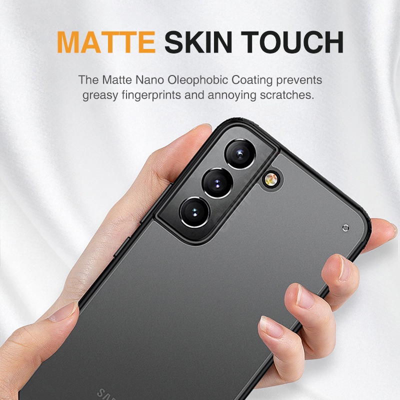 Ốp Điện Thoại Mỏng Nhám Trong Suốt Chống Sốc Sanptoch Cho Samsung Galaxy S21 / S22 Ultra Plus