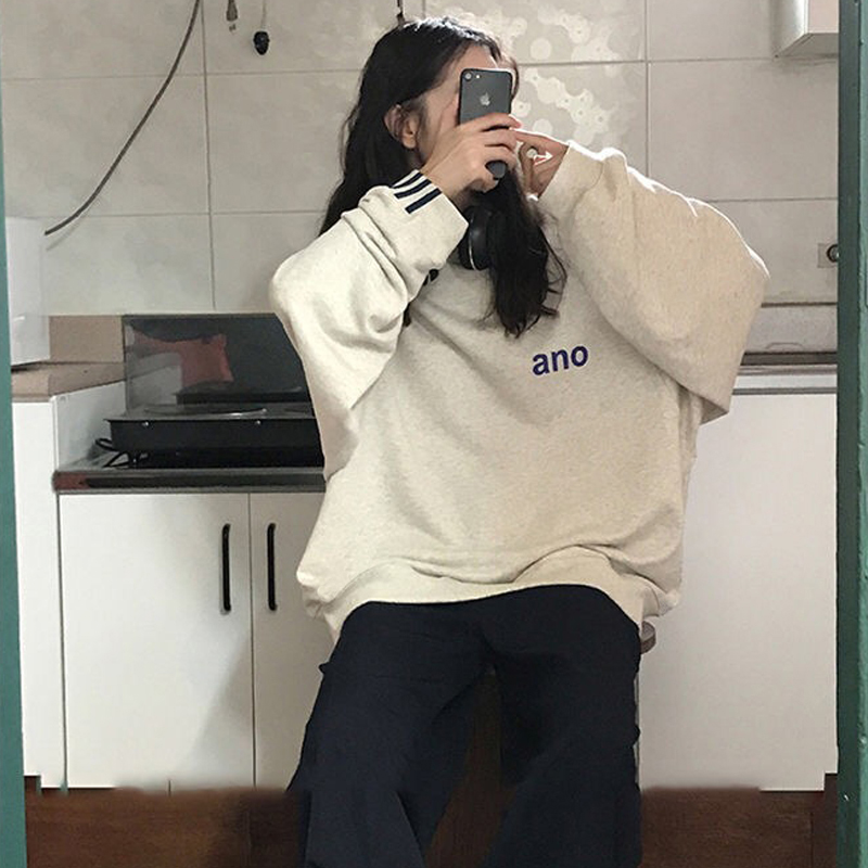 Áo Sweater Hàn Quốc Dáng Rộng Dài Tay Thời Trang Thu Đông 2020 Cho Nữ