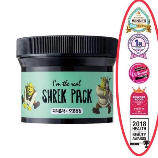 [có bill] Mặt nạ đất sét bạc hà Dreamworks I'm The Real Shrek Pack | Thế Giới Skin Care