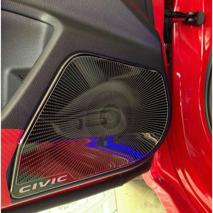 Ốp màng loa và tapli cánh cửa Honda Civic 2018-2022 mẫu titan cao cấp -  tặng keo trợ dính