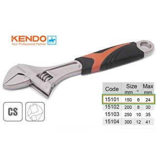 Cờ lê mỏ lết 6inch 150mm mở miệng 25mm cs tpr kendo 15101