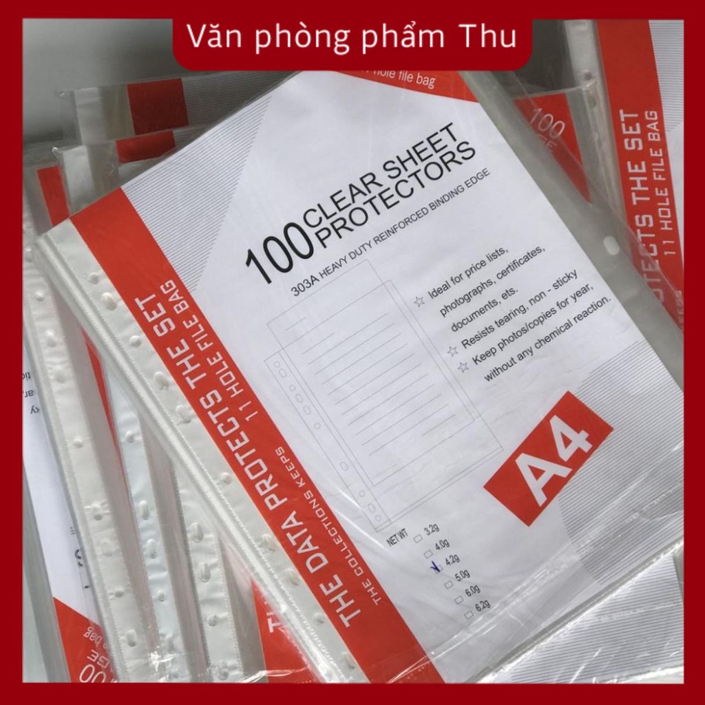 10 XẤP - BÌA LÁ LỖ KHỔ A4 - 11 LỖ
