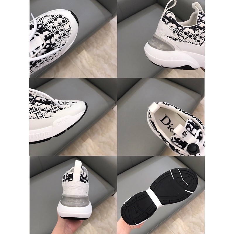 Giày thể thao nam Dior da thật cao cấp hoạ tiết logi CD monogram