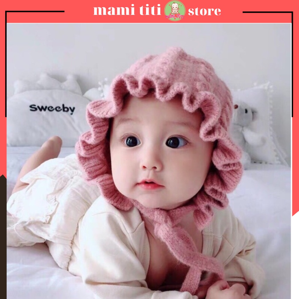 mũ len cho bé, mũ len tai bèo cho bé - MAMI.TITI