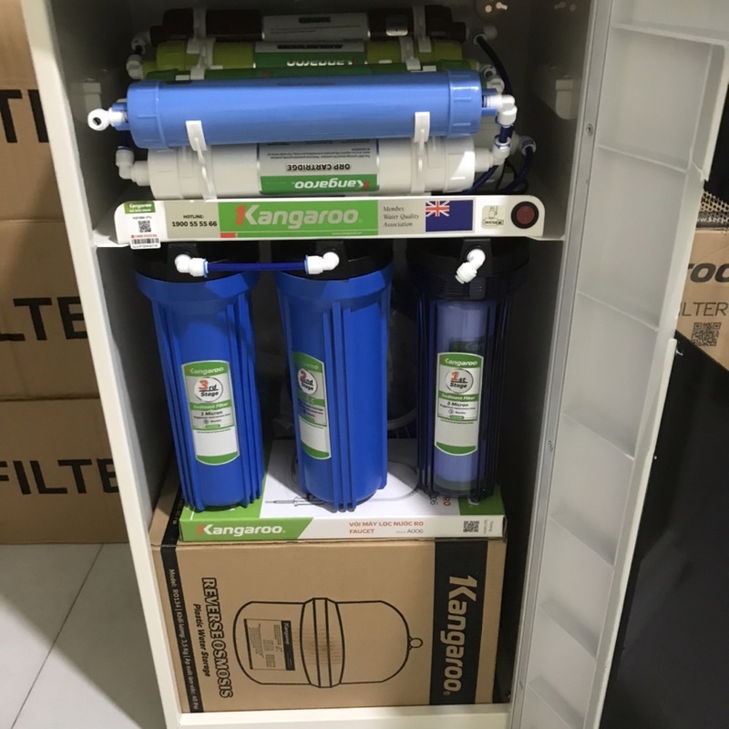 MÁY LỌC NƯỚC KANGAROO KG109 - 9 cấp lọc cao cấp có tủ ♥BỘ LỌC NƯỚC KANGAROO KG109 9 lõi có tủ