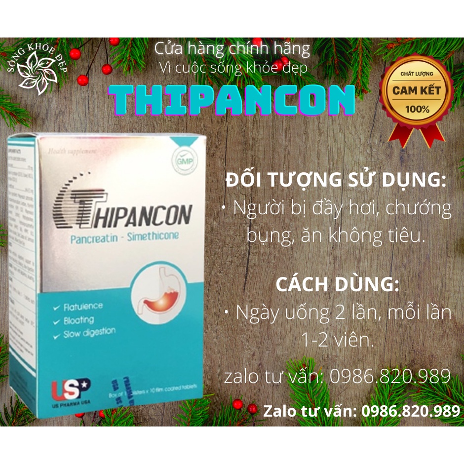THIPANCON - Giúp tăng cường tiêu hóa, hỗ trợ giảm đầy hơi, chướng bụng, ăn chậm tiêu.