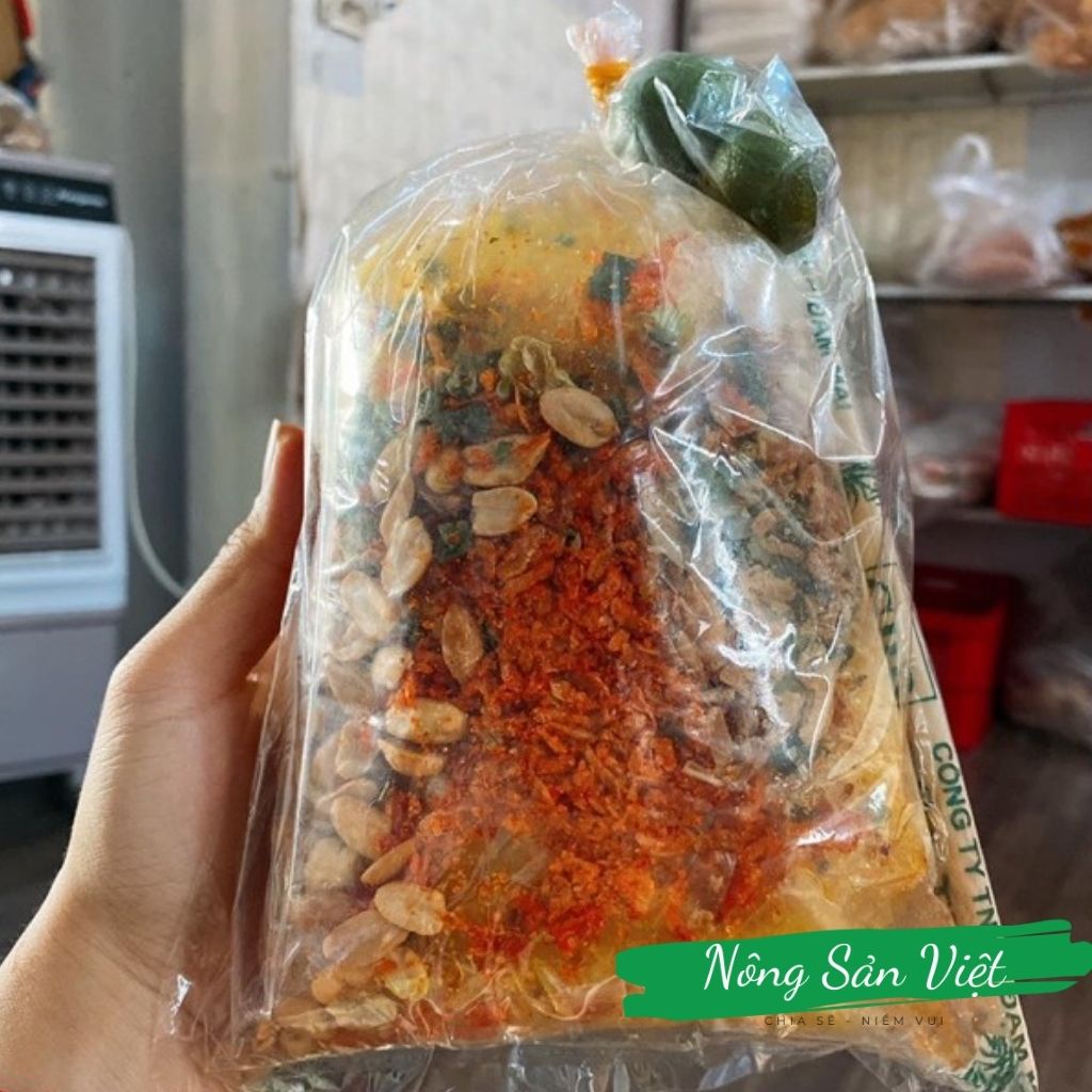 Bánh tráng tự trộn thập cẩm Bon Bon bánh tráng trộn sa tế tỏi, tép, hành phi Tây Ninh - 14020019