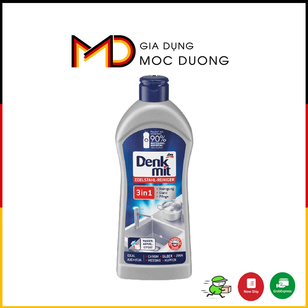Dung dịch tẩy rửa Inox Denkmit 3in1 300ml sạch bóng - chính hãng Đức