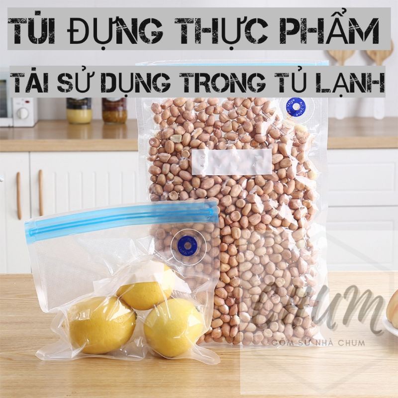 Túi hút chân không đựng thực phẩm tái sử dụng nhiều lần trong tủ lạnh G12