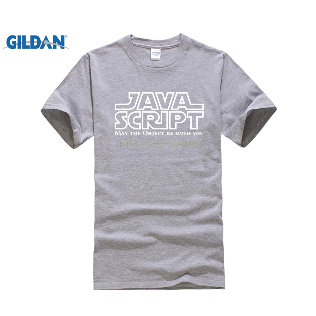 Diy Javascript May The Objet Be With You T Shirt Kawaii Men T-Shirt Sunlight Trendy Tshirt Grey
