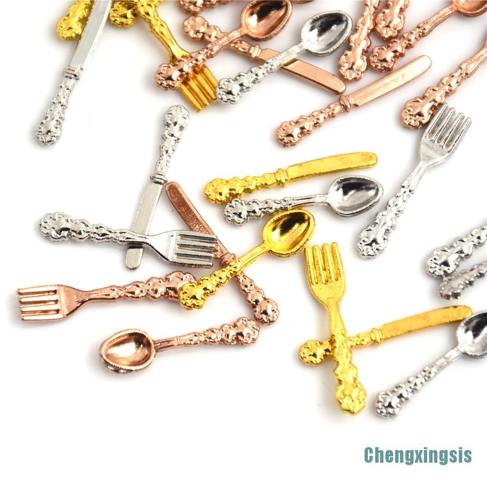 Bộ 12 Mô Hình Dao Trang Trí Nhà Bếp Tỉ Lệ 1: 12