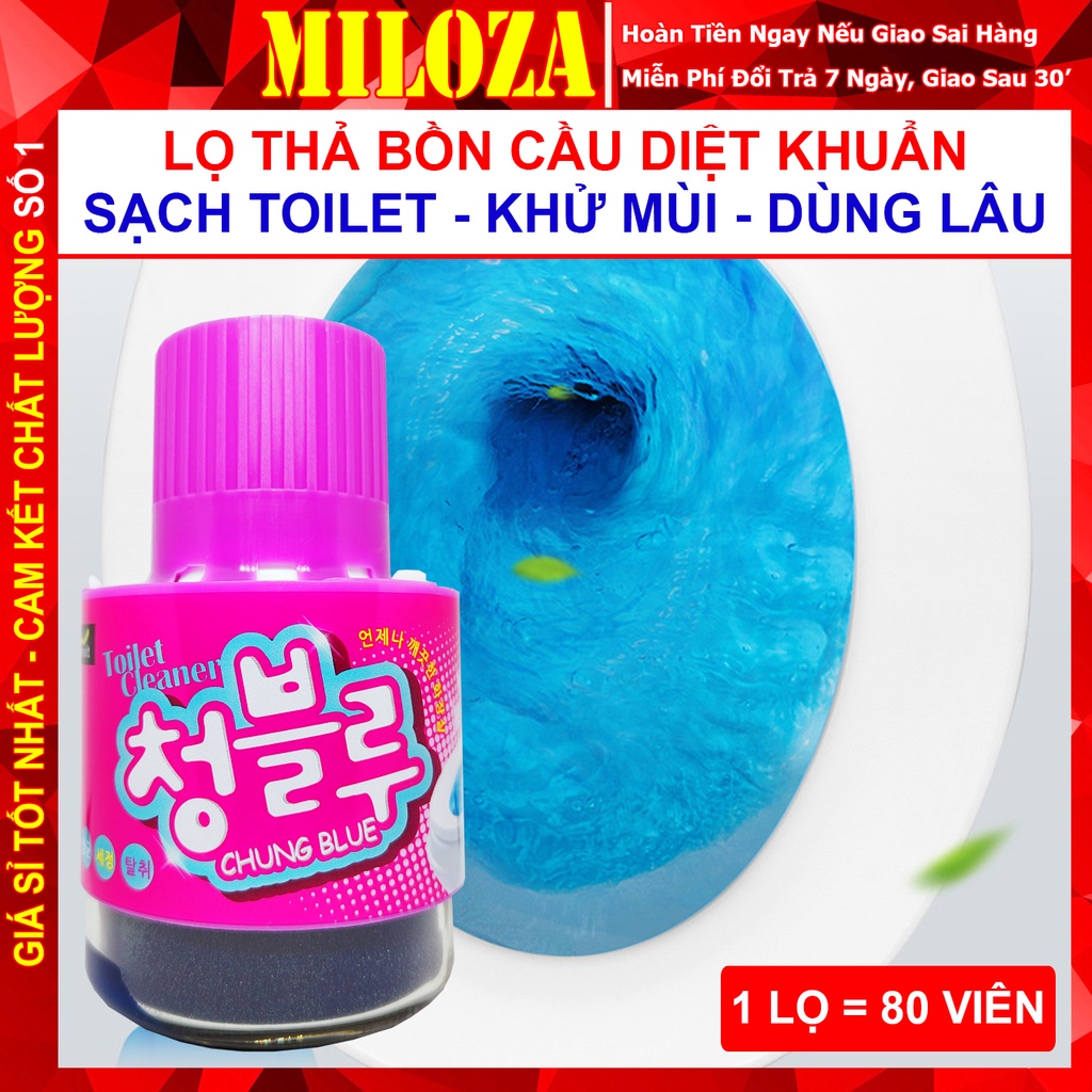 [BỘ 2] Lọ Thả Bồn Cầu Hàn Quốc - Cốc Thả Bồn Cầu - Tẩy Toilet - Khử Mùi Toilet - Diệt Khuẩn, Sạch Bệ Xí, Thơm [MILOZA]