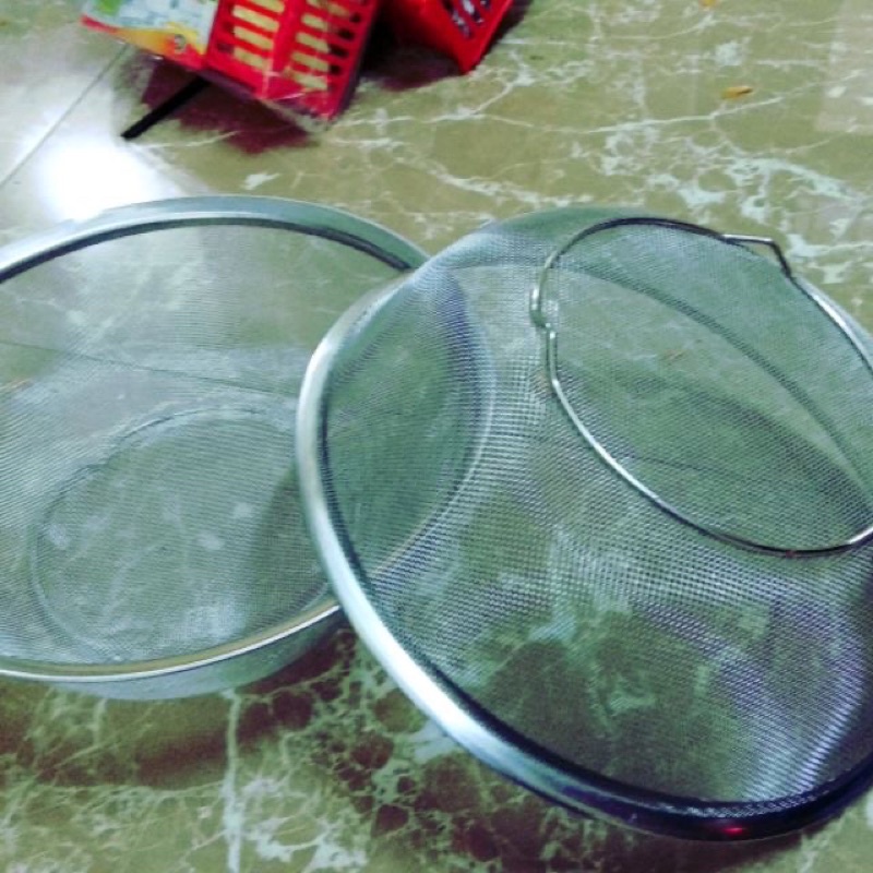 Rổ rá inox lưới siêu mau size 21-25-28 cm.Rá inox vo gạo loại dày