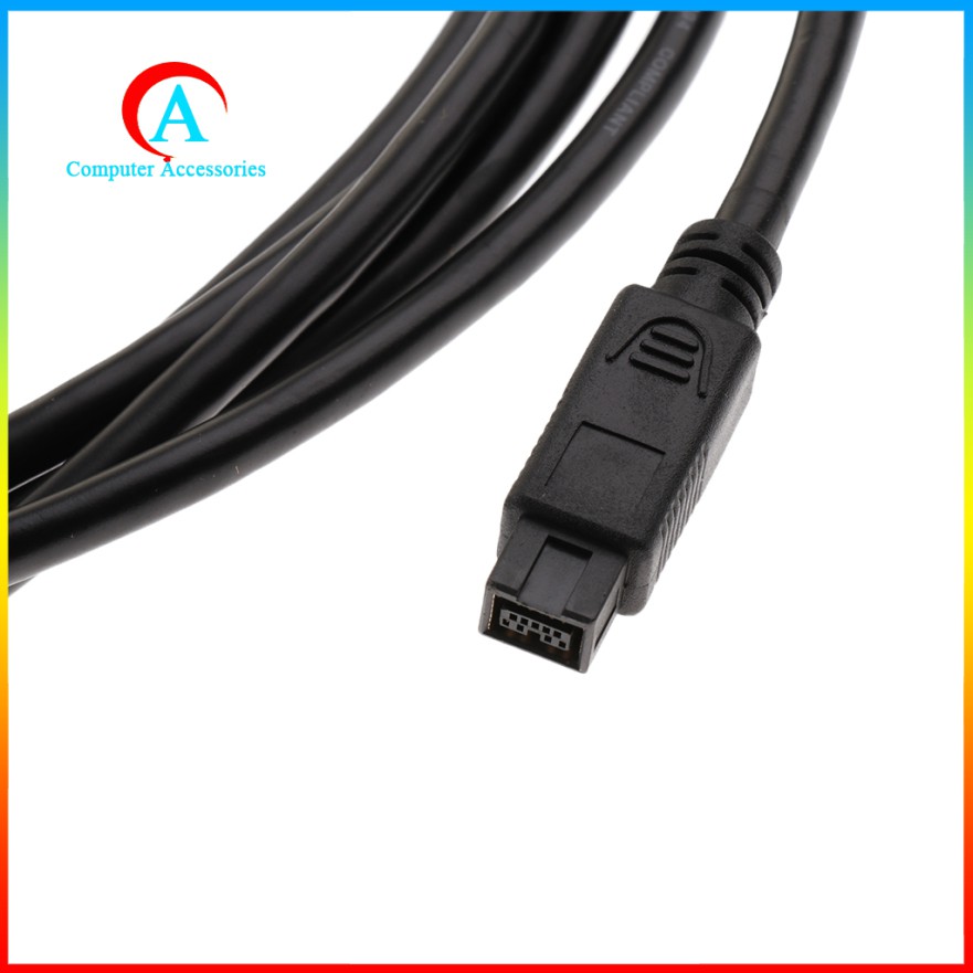 Dây Cáp 6ft Firewire 800 IEEE 1394b 9-Pin Male Sang 9-Pin Male Tốc Độ Cao