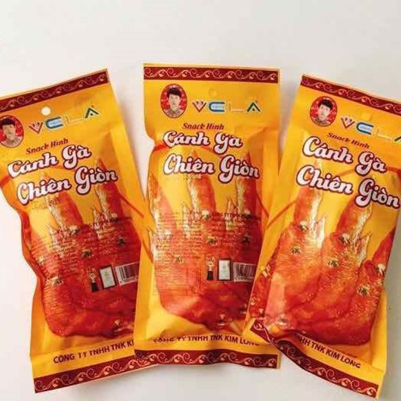 Snack Cánh Gà  FREESHIP  Bim Bim Hình Cánh Gà Thơm Cay vela [lẻ 10 gói] ăn vặt tuổi thơ