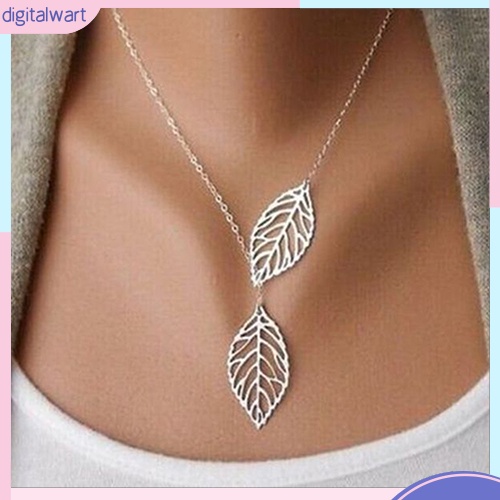 Dây Chuyền Mặt 2 Chiếc Lá Thời Trang Nữ Tính