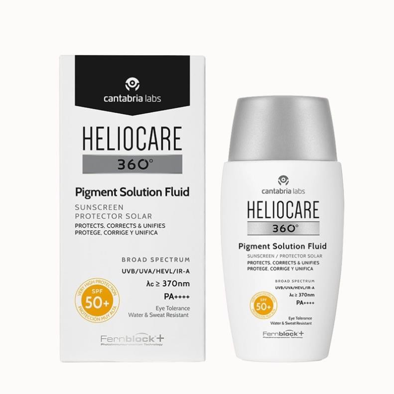 Kem chống nắng Heliocare Pigment Solution Fluid SPF50+ hiệu chỉnh sắc tố trên da