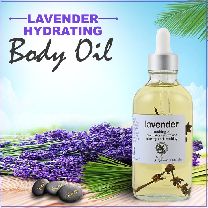 Natrave Lavender Hydrating Body Oil, 118ml