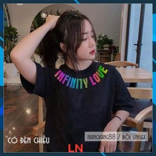 (SALE 50%) Áo phông phản quang chữ infinity love vòng cổ