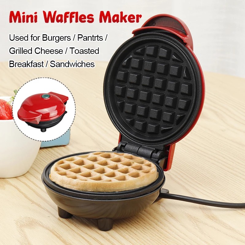 Nồi Nướng Bánh Waffle Điện Tử Mini 110v Tiện Dụng