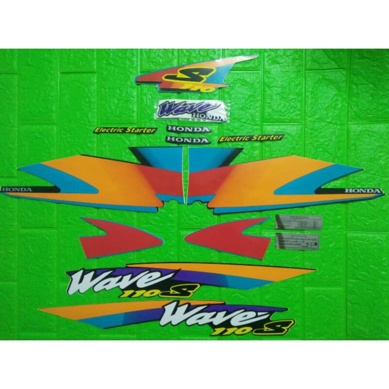 Trọn bộ tem Wave Thái 2001màu xanh đen 3 lớp vip