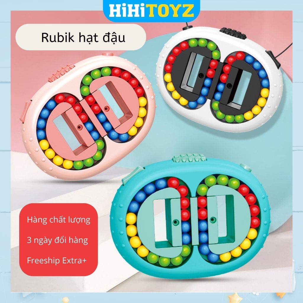 Đồ chơi Rubik hạt đậu hình bán nguyệt có nút bấm giảm stress - Rubik bi biến thể cho bé vừa chơi vừa học