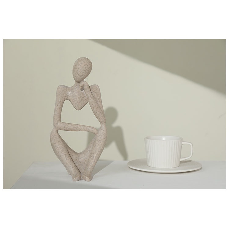 Mô Hình Người Suy Nghĩ Mini Bằng Nhựa Resin Dùng Trang Trí