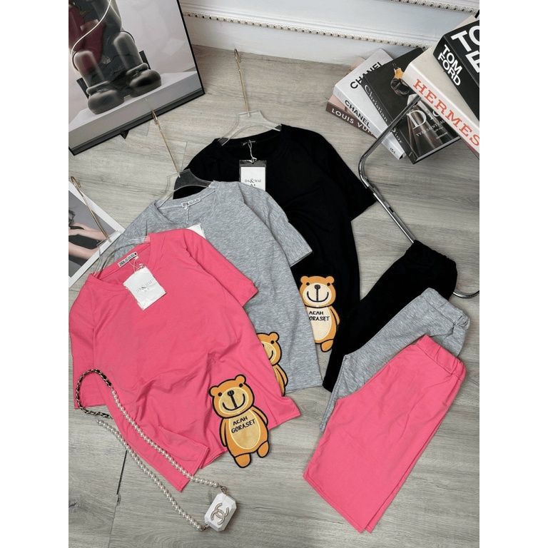 SÉT BỘ GẤU CHẤT THUN LẠNH CO GIÃN CAO CẤP TP MẶC NHÀ KẾT HỢP ĐI CHƠI ĐƯỢC