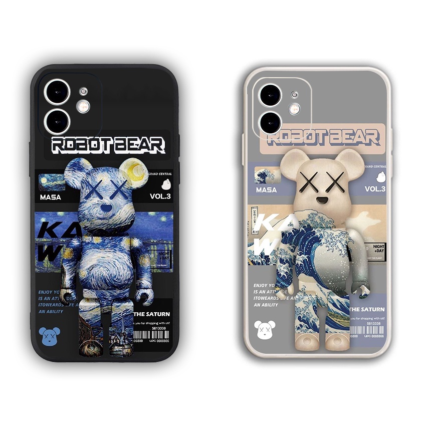 Ốp Lưng Iphone TPU Cạnh Vuông Robot B.ear BVC Iph6/6plus/6s/6splus/7/7plus/8/8plus/x/xs/11/12/pro/13/promax