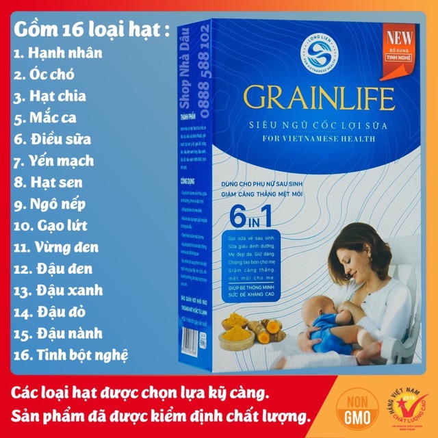 NGŨ CỐC SIÊU LỢI SỮA (2 ngày sữa về) 100% HẠT THIÊN NHIÊN