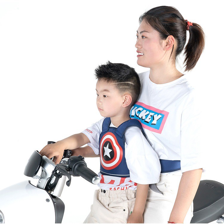 Đai đi xe máy cho bé, đai ngồi xe máy đeo vai, thắt lưng, đai ngực