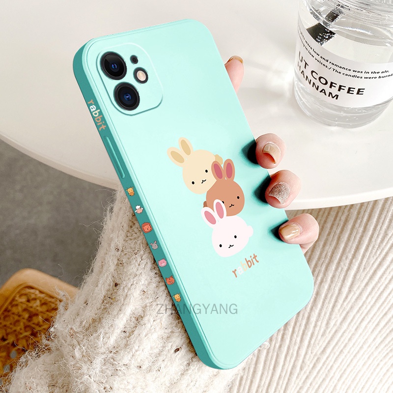 ốp lưng iPhone 11 iPhone 11 pro iPhone 11 pro max Ốp Điện Thoại TPU Silicone Hình Ba Chú Thỏ Đáng Yêu Kèm Dây Đeo Cho iPhone 11 iPhone 11 pro iPhone 11 pro max