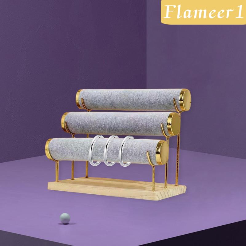 1 [flameer1] Khay 3 Tầng Trưng Bày Trang Sức / Đồng Hồ / Vòng Tay Đếm