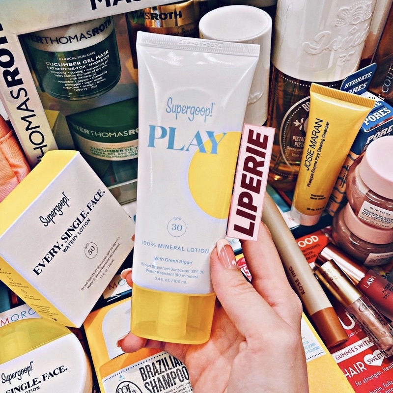 Kem chống nắng toàn thân Supergoop! PLAY 100% Mineral Lotion SPF 30 with Green Algae
