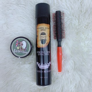 Combo gôm xịt tóc 420ml + sáp vuốt tóc ( TẶNG LƯỢC )