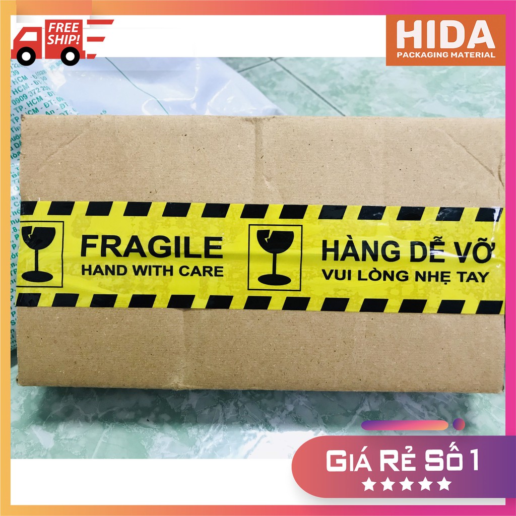 1 Cuộn Băng Keo In Chữ HÀNG DỄ VỠ-Băng Dính HiDa|Hàng Cao Cấp Giá Rẻ Shopee Freeship 50k Grab Now