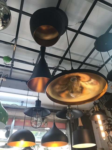 Bộ đèn trang trí thả trần thả bàn ăn ABC màu đen