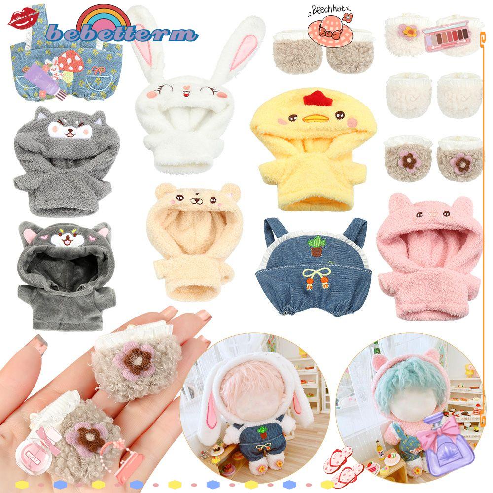 Bebetterm 1Pc 20CM Mini Doll Clothing Cotton DIY Cute Replacement Suspender Pants Accessories