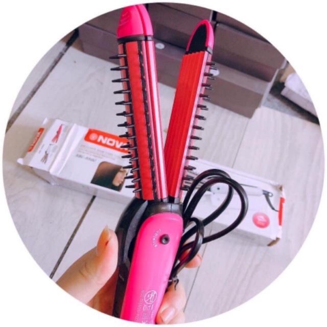 Máy Ép Tóc, Luợc Điện 3in1, Uốn Xoăn, Dập Xù Tóc Cao Cấp Nova