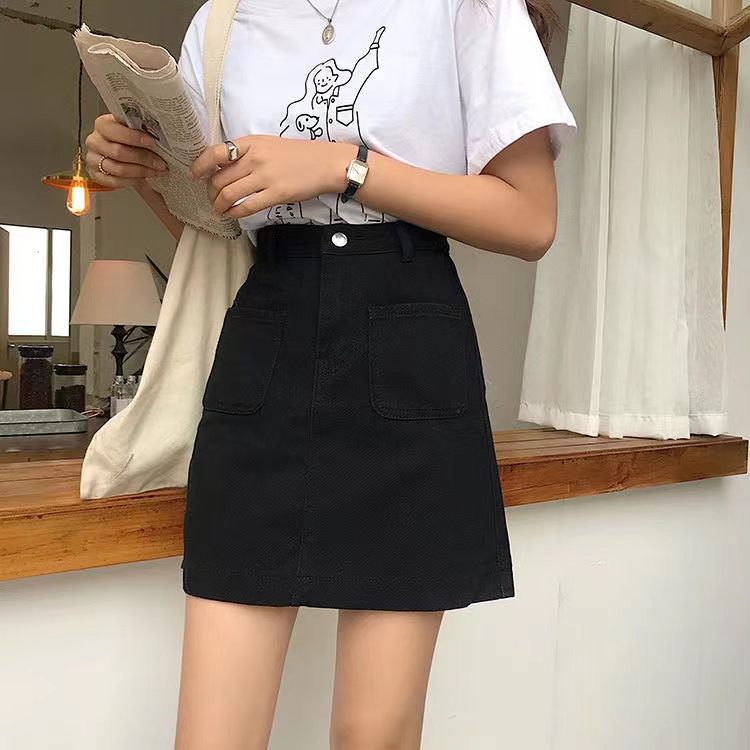 Chân váy jean Ngắn Dáng Chữ A Phong Cách Hàn Quốc Thời Trang Mùa Hè Hàng Mới Dành Cho Bạn Nữ